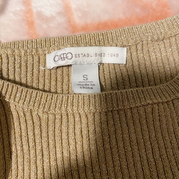 CATO Metallic Cut Out Long Sleeve Top - Picture 6 of 7